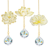 H&D HYALINE & DORA suncatchers lotus leaf pendant closeup with sunlit sparkle
