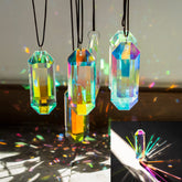 HDCRYSTALGIFTS 3-inch crystal sun catcher in a window casting vivid rainbows