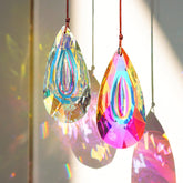 HDCRYSTALGIFTS 89mm prism hanging creates vivid rainbows in windows