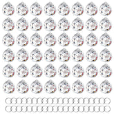 HDCRYSTALGIFTS clear faceted crystal ball 1-2 inch creates sparkling rainbows in windows.