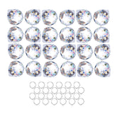 HDCRYSTALGIFTS crystal ball prism captures sunlight and creates rainbow reflections in a window.