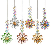 HDCRYSTALGIFTS crystal sunflower suncatcher catches sunlight to create rainbows in your window.
