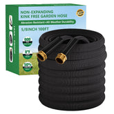 HDKing 100ft non-expanding garden hose for steady watering and easy handling
