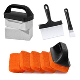 HE-SANQI large scraper clears wide griddle surfaces quickly and effectively