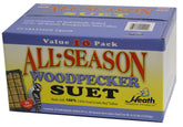 Heath DD24-10 Woodpecker Suet Cake front view ready for year-round feeding