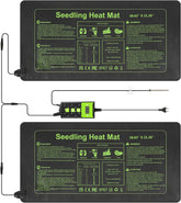 HEATIDEAS seedling heat mat with thermostat maintains optimal germination temperature.