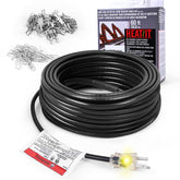 HEATIT HIRD 160ft de-icing cable demonstrates long-length roof and gutter warming.