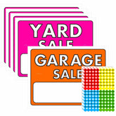 Hebayy 5-pack double-sided yard sale sign kit with large readable fonts