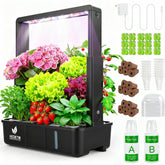 HEDETM Hopegarden indoor garden setup shows a compact hydroponic system for countertop herbs.