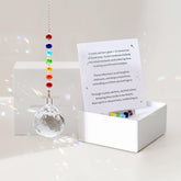 HEGELDA Crystal Sun Catcher memorial design catching morning light for cherished memories.