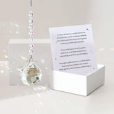 HEGELDA crystal sun catcher rainbow maker casting soft rainbows in sunlight