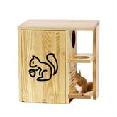 HEILFNL Widened Large Squirrel House with external platform for safe backyard nesting