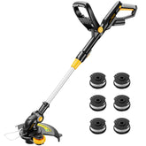HEINPRO cordless trimmer showing DeWALT compatibility for flexible power options.