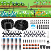 HEKIWAY 256ft drip irrigation kit with mainline tubing for efficient garden watering