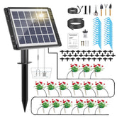 HEKIWAY solar drip system main unit powering year-round indoor and outdoor irrigation.