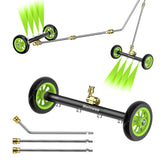 Heliwoo undercarriage cleaner shows a 16-inch wide path for quick undercarriage access