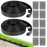 Hemikaki 1.5 inch garden edging border 100ft laid out to clearly define lawn and beds.