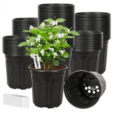 Hemikaki 1 gallon pots with labels for easy seed starting and organization