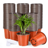 Hemikaki 4-inch plastic nursery pot with opening diameter ideal for seedling starts