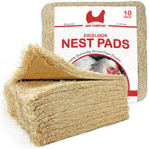 Hen Comfort nest pads in a 13x13 nest box offering natural comfort for laying hens.