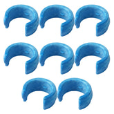 HenSinTc blue pool cleaner hose weight, 8-pack, helps sink hoses for thorough pool cleaning.