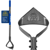 Hermsche hoe triangle blade enables precise weed cutting and soil loosening.