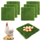 Herxsin nesting pad 12x12 green offers soft bedding for hens in a cozy nesting box.