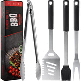 HE-SANQI griddle spatula with built-in bottle opener for effortless grilling.