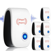 Hescaz Ultrasonic Pest Reject plug-in wall unit deters pests without chemicals.