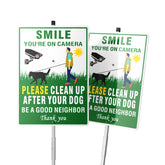 HESONTEC Clean Up After Your Dog sign front view enhances curb appeal and clear messaging.