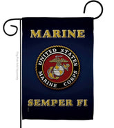 Hexagram USMC flag lawn decor double-sided for outdoor display