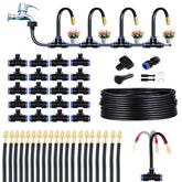 Heyxire greenhouse drip kit parts for DIY irrigation and setup.