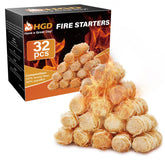 HGD Fire Starter 32pcs pack for quick ignition in any setting.
