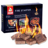 HGD 32-piece fire starter pack ready for quick ignition on grills and campfires.