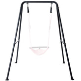 Hi-Na metal frame swing stand front view showing sturdy construction for outdoor use