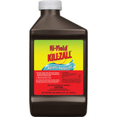 Hi-Yield Killzall aquatic herbicide bottle targets pond weeds in wetlands and non-crop areas.