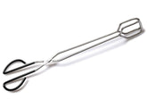 Hiash 16in kitchen scissor tongs side view highlighting long reach for safer grilling.