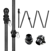 HIBLE 8ft carbon fiber flag pole for home use, lightweight and strong.