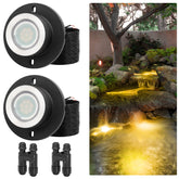 HIBOITEC 3W pond light underwater with warm glow for ponds.
