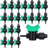 Hiboom 20-piece drip tape fittings with extended barb takeoff adapter and valve