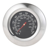 Hicello 3-inch thermometer dial on grill for precise temp reading.
