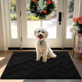 hicorfe front door mat 32x40 absorbs moisture and mud