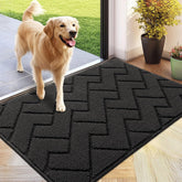 hicorfe front door mat showing absorbent dirt control for muddy footwear