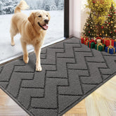 hicorfe indoor doormat close-up of absorbent polypropylene fibers capturing moisture and dirt.