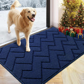 hicorfe indoor doormat navy front door for moisture absorption and stylish entry