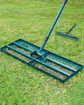 Hidalife lawn leveling tool with ground plate 30x10 for even soil leveling.