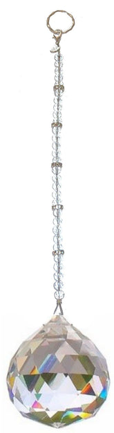 Hidden Hollow Beads crystal suncatcher with 30mm sphere, to brighten windows