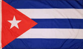 High Supply Cuba flag 3x5 fabric close-up highlights bright colors and polyester durability.