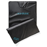 HigherDOSE sauna blanket in use for full-body infrared relaxation at home.