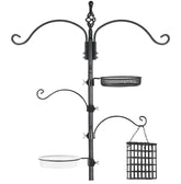 Highpro bird feeder pole with 5-prong base provides sturdy outdoor mounting.